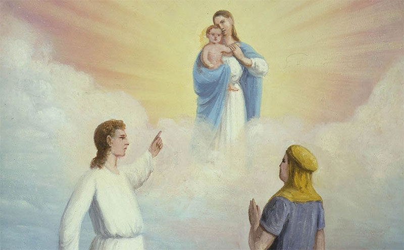 "Nephi's Vision of the Virgin and the Son of God" (La visión de Nefi de la Virgen y el Hijo de Dios) por C. C. A. Christensen