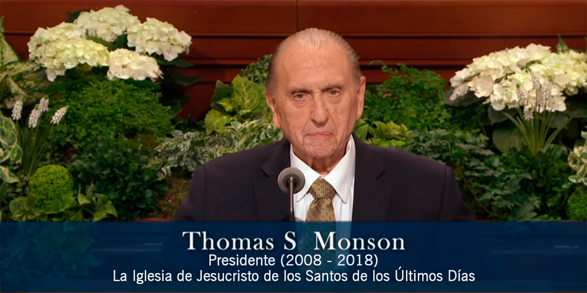 Thomas S. Monson en la conferencia de abril de 2017 a través de lds.org