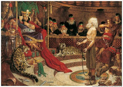 Abinadi Before King Noah (Abinadí y el rey Noé) por Arnold Friberg