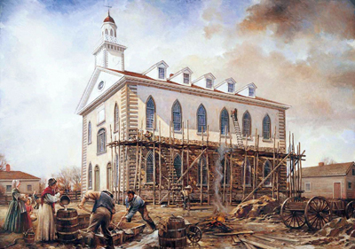 Kirtland Temple (Templo de Kirtland) por Walter Rane