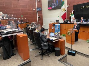 El élder Gerrit W. Gong, durante el Foro Interreligioso Interamericano 2022. Crédito: Sala de Prensa, área México